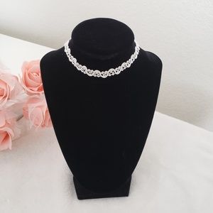 Forever 21 Crochet White Chockers